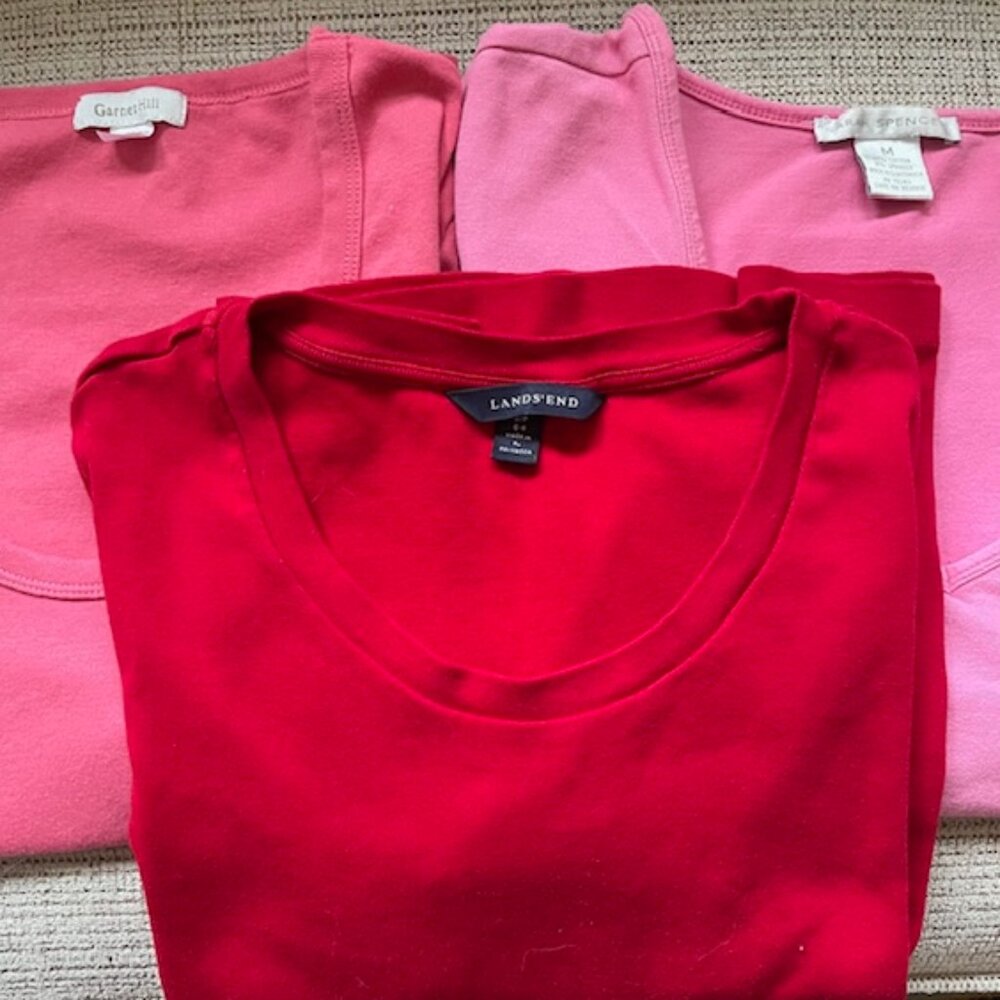 3 Cotton T-Shirts - Garnet Hill, Land's End & Sarah Spencer - Picture 5 of 5